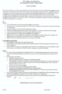 H&S Policy Statement - March 2018 Signed